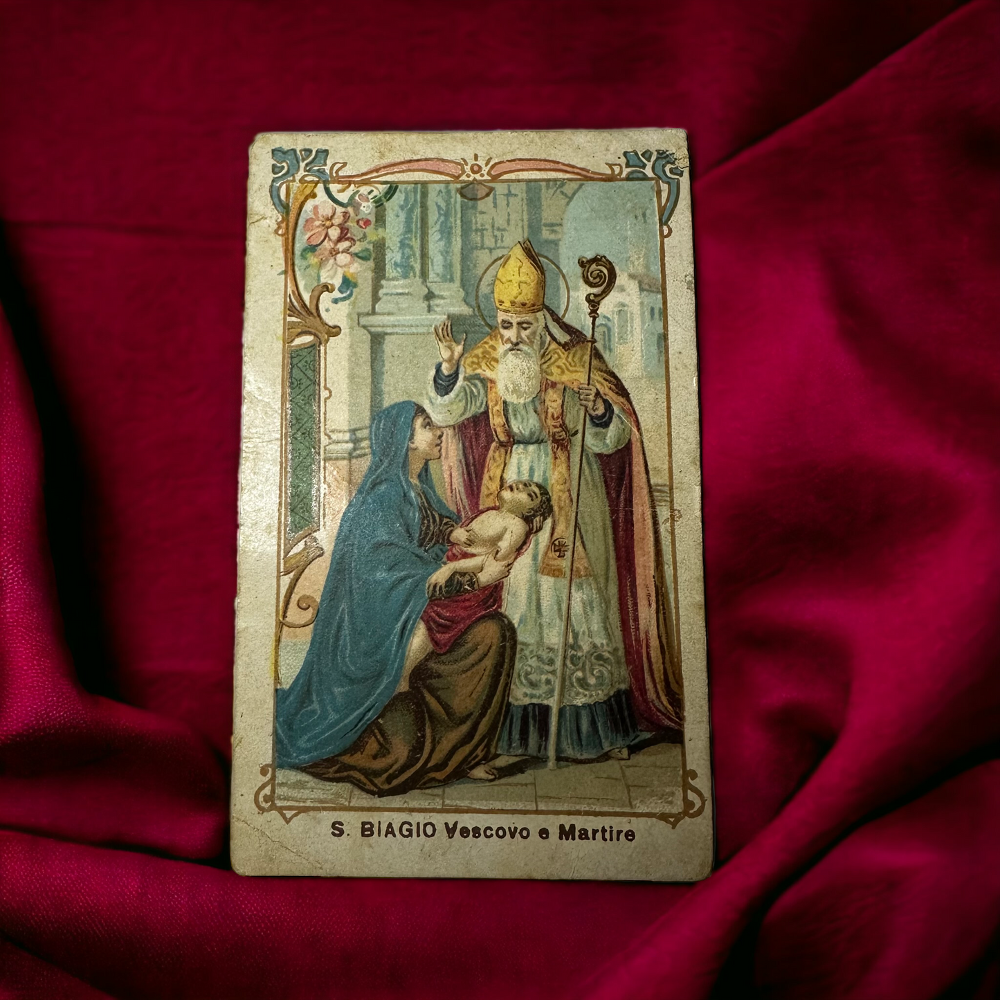 Early 20th Century Saint Blaise Prayer Card