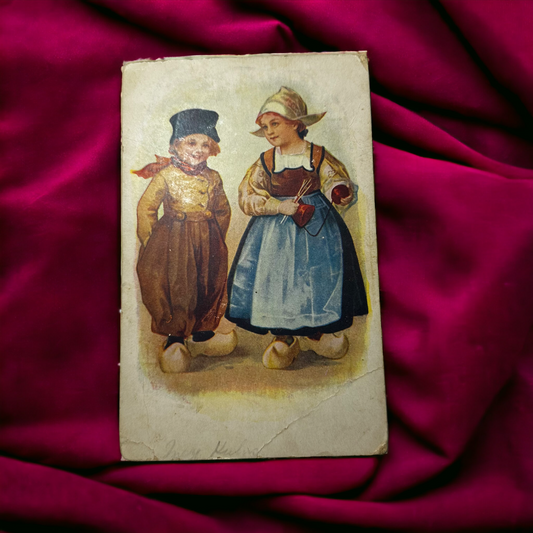 Antique Dutch Children German Postcard