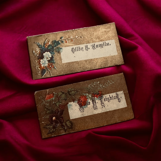 Two Victorian Calling Cards