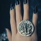 Angels And Horses Medallion Statement Ring