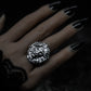 Small Silver Lion Statement Ring