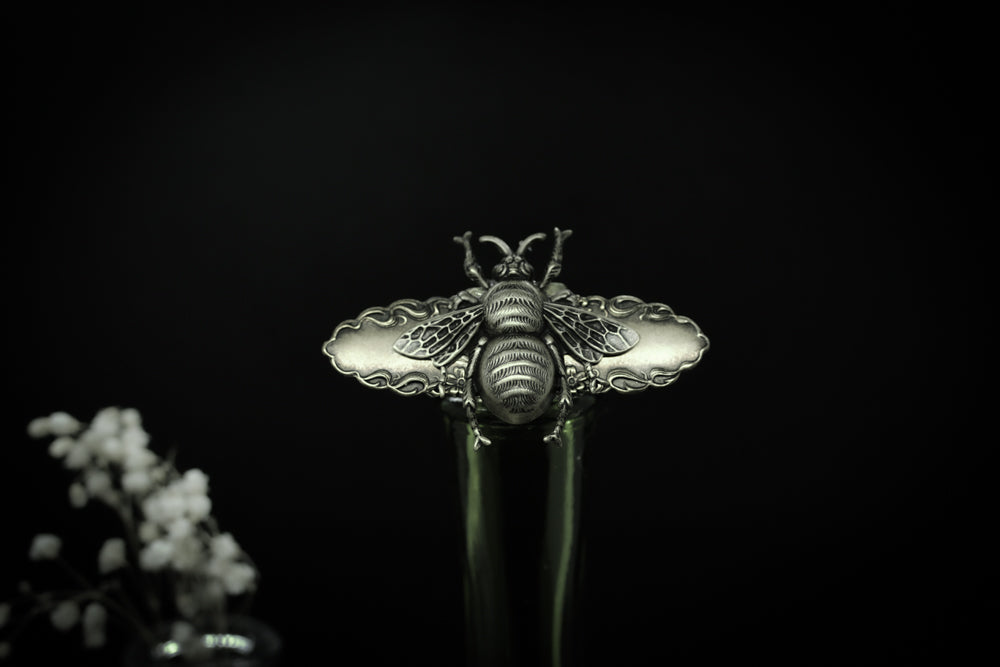 Massive Antiqued Brass Bee Statement Ring