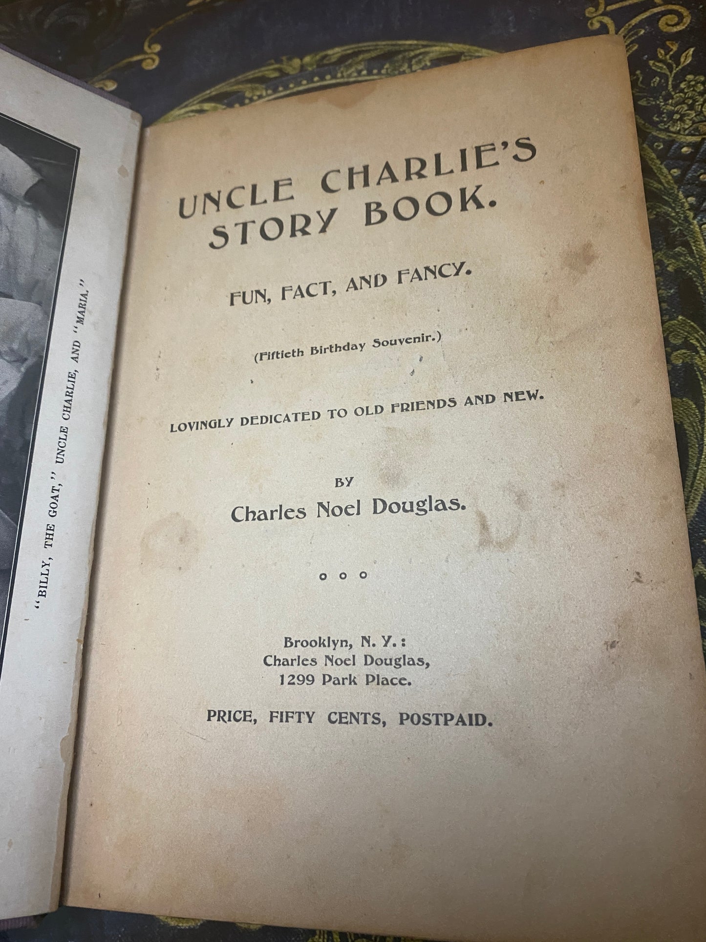 Uncle Charlie’s Story Book By Charles Noel Douglas, Signed By The Author, 1913 (First Edition)