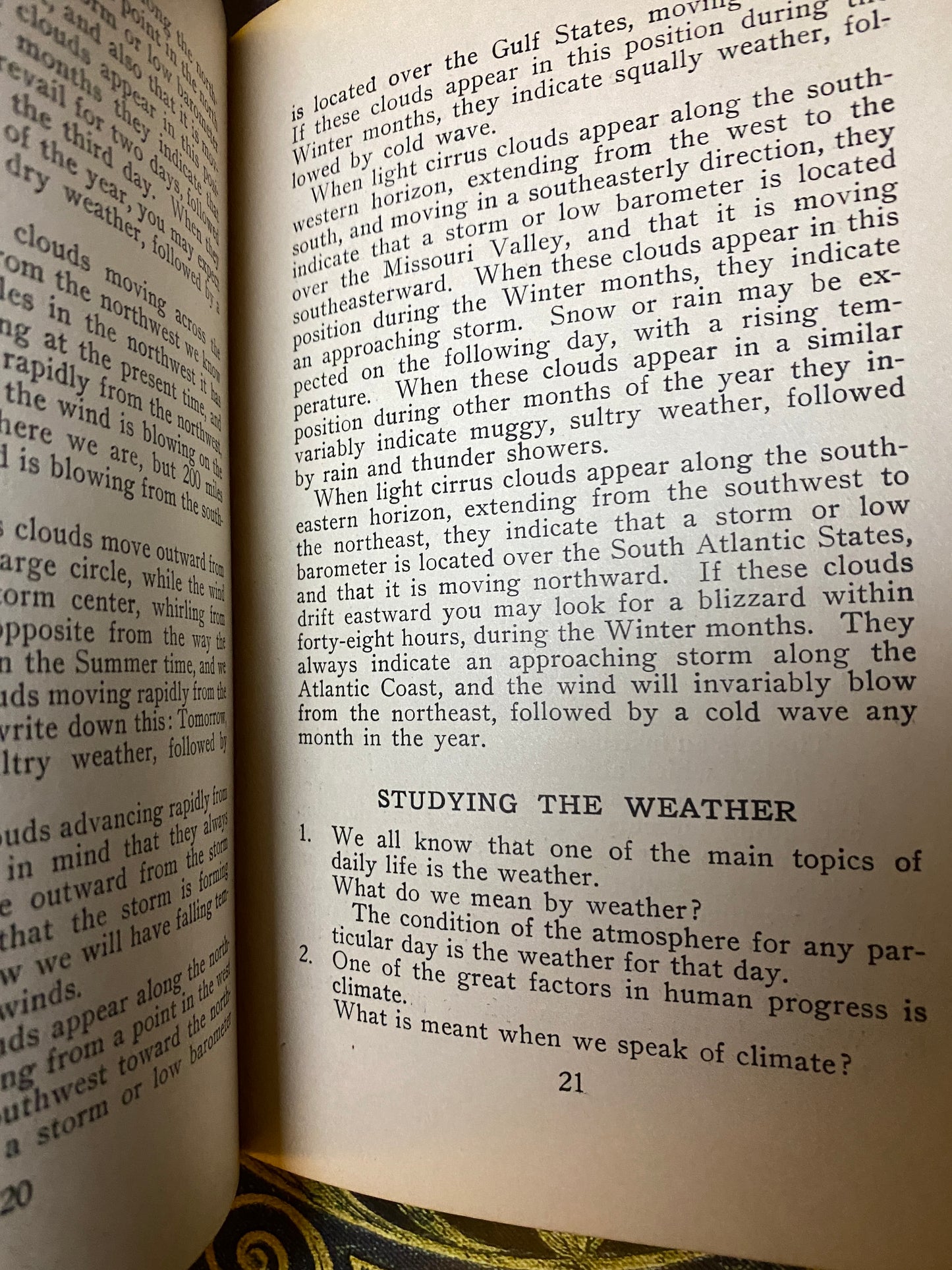 Weather Changes Revealed by A.J. De Voe, 1924 (First Edition)