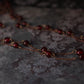 antique red glass beads