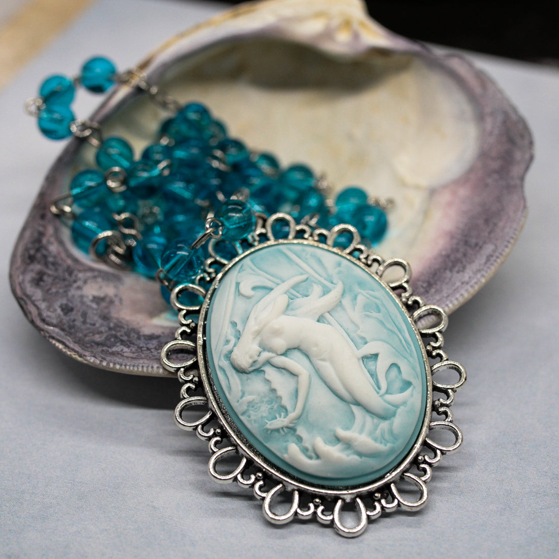 mermaid rosary necklace