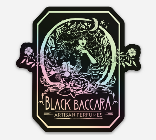 Black Baccara Perfume Witch Holographic Sticker